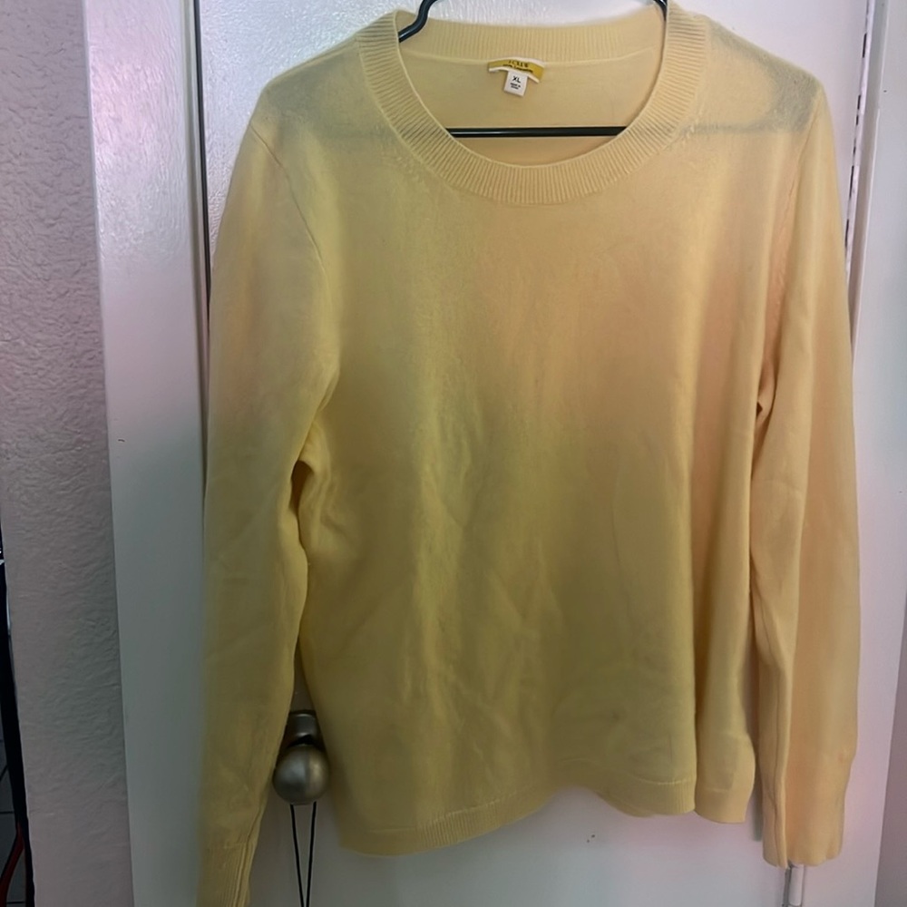 JCrew  yellow cashmere sweater size xl